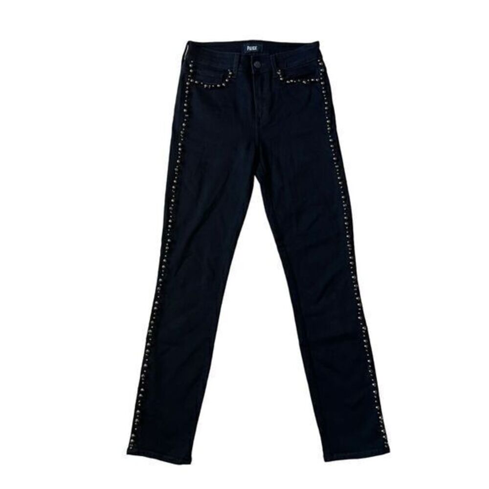 Paige Hoxton High Rise Skinny‎ Ankle Jeans Peg Noir Rox Size 26